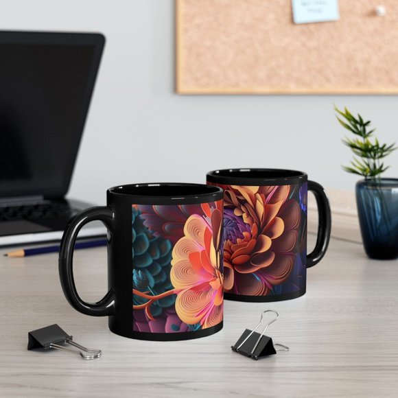 11oz Black Mug - Picture 5 of 6